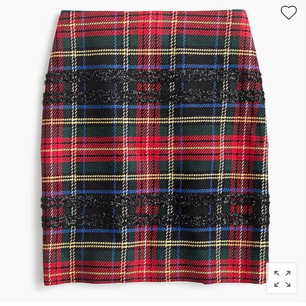 NWT JCREW SIZE 2 Mini skirt in Lurex® Stewart tartan
